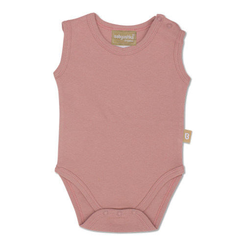 Babyushka Organic Sleeveless Onesie Mauve