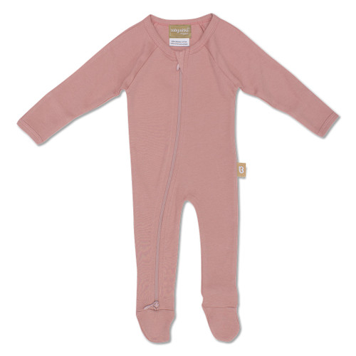 Babyushka Organic Long Sleeve ZipJump suit Mauve