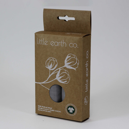 Eucalyptus Grey Baby Muslin wrap 2 Pack