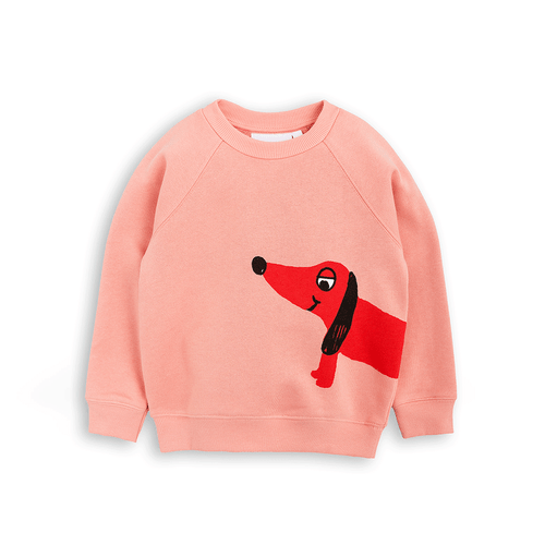 Mini Rodini Pink Sausage Dog Sweater