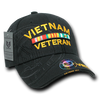S007 - Shadow Military Cap - Vietnam Veteran - Black