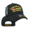 S007 - Shadow Military Cap - Vietnam Veteran - Black