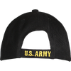 08555 - U.S. Army Star Logo Caps - 3-Way Style - Black/Gold