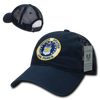 S79 - Air Force Caps - Direct Embroidered - Relaxed Cotton - Trucker Mesh - Dark Blue