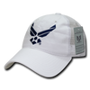 S79 - Military Hat - U.S. Air Force Wings Cap - Relaxed Trucker Mesh - White