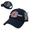 S79 - Fire Department Cap - Cross - Relaxed Trucker Mesh - Blue