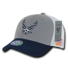 S010 - Military Hat - US Air Force Wings Cap - Air Mesh Cotton - Blue/Gray