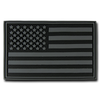 T90 - Tactical Patch - USA Flag - Rubber (3"x2") - Subdued Black