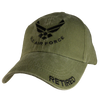 6370 - U.S. Air Force Retired Cap - Wings Logo - Cotton - OD Green
