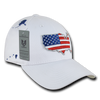 A04 - USA Cap With U.S. Map & Flag - Low Crown - Cotton - White