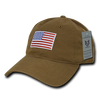A03 - USA Flag Cap - Relaxed Fit - Cotton - Coyote