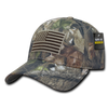 T87 - HYBRiCAM Tactical USA Flag Cap - Structured Cotton - Grey Bark HYBRiCAM