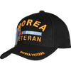 10558 - Korea Veteran Cap with Service Medal and Ribbons - Black