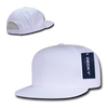 7-Panel Cotton Snapback Cap - White
