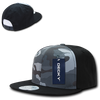 Camo Cotton Snapback Cap - Black/Urban Camouflage/Black