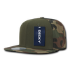 Camo Cotton Snapback Cap - Woodland Camouflage/Olive/Woodland Camouflage