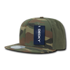 Camo Cotton Snapback Cap - Woodland Camouflage/Woodland Camouflage/Olive