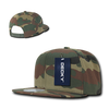 Camo Cotton Snapback Cap - Woodland Camouflage/Woodland Camouflage/Woodland Camouflage