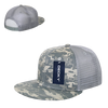 Camo Flat Bill Trucker Cap - ACU/ACU/Grey