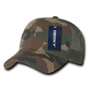 Cotton Curved Billl  Trucker Cap - Woodland Camouflage/Woodland Camouflage/Olive