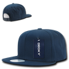 Cotton Snapback Cap - Navy Blue