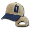 Deluxe Baseball Cap - Khaki/Navy Blue