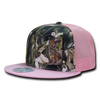 HYBRiCAM Trucker Snapback Cap - Grey Bark/Pink