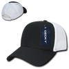 Low Crown Air Mesh Baseball Cap - Black/White