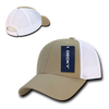 Low Crown Air Mesh Baseball Cap - Khaki/White