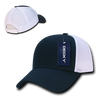 Low Crown Air Mesh Baseball Cap - Navy Blue/White