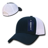 Low Crown Air Mesh Baseball Cap - Navy Blue/White