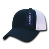 Low Crown Air Mesh Baseball Cap - Navy Blue/White