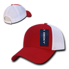 Low Crown Air Mesh Baseball Cap - Red/White