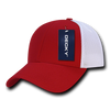 Low Crown Air Mesh Baseball Cap - Red/White