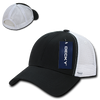 Low Crown Mesh Golf Cap - Black/White