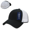 Low Crown Mesh Golf Cap - Black/White