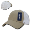 Low Crown Mesh Golf Cap - Khaki/White
