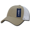 Low Crown Mesh Golf Cap - Khaki/White