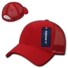 Low Crown Mesh Golf Cap - Red/Red