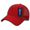 Low Crown Mesh Golf Cap - Red/Red