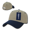 Low Structured Baseball Cap - Khaki/Navy Blue