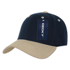 Low Structured Baseball Cap - Navy Blue/Gold