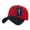 Low Structured Baseball Cap - Red/Navy Blue