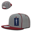 Piped Crown Snapback Cap - Cardinal