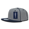Piped Crown Snapback Cap - Navy Blue