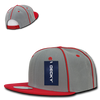 Piped Crown Snapback Cap - Red