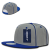 Piped Crown Snapback Cap - Royal Blue