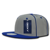 Piped Crown Snapback Cap - Royal Blue