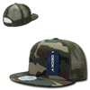 Ripstop Flat Bill Trucker Cap - Woodland Camouflage
