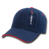 Sandwich Visor Baseball Cap - Navy Blue/Red